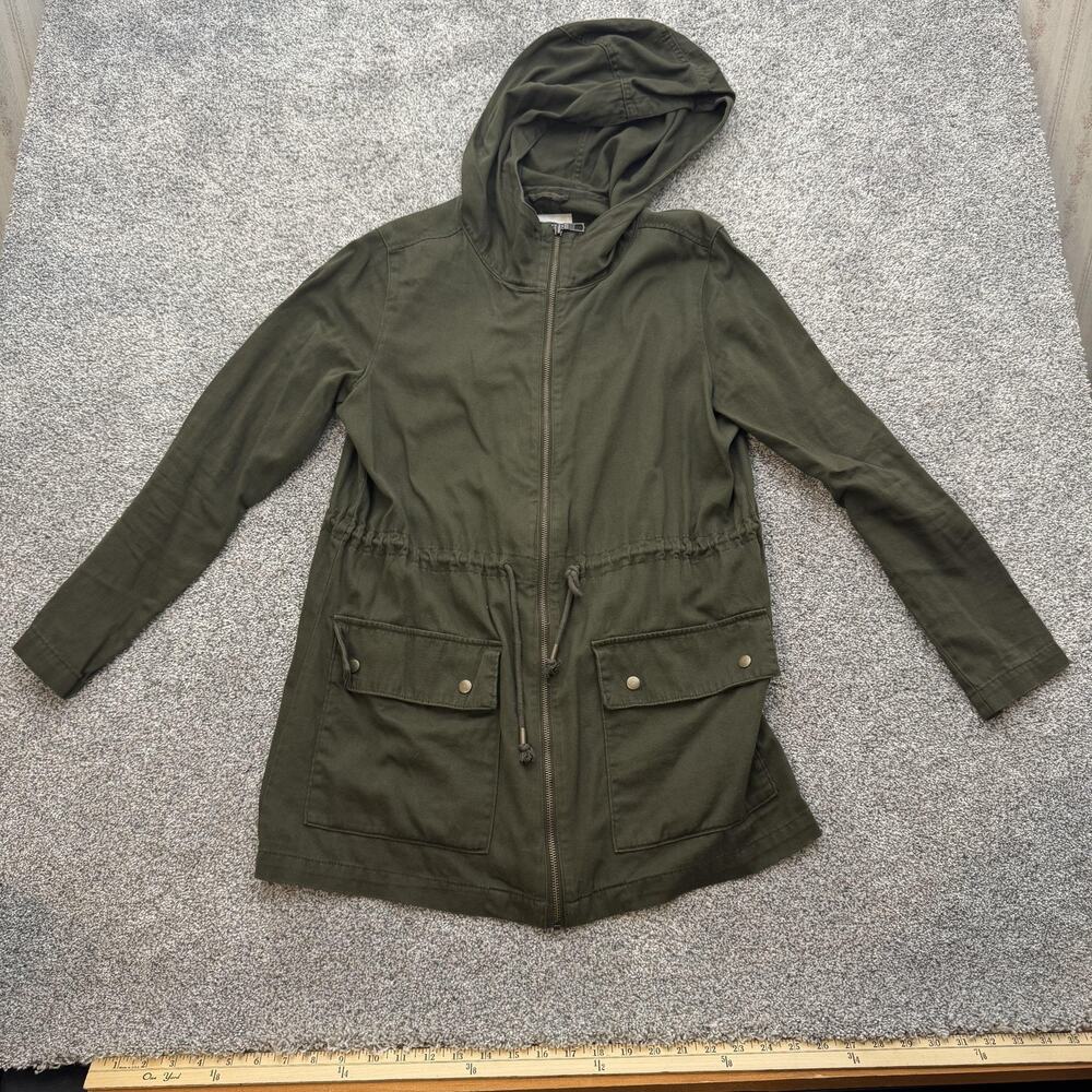 Old Navy Utility Parka Jacket M Hooded Drawstring Military Streetwear Grunge
